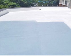 Full roof restoration with white latex coatings