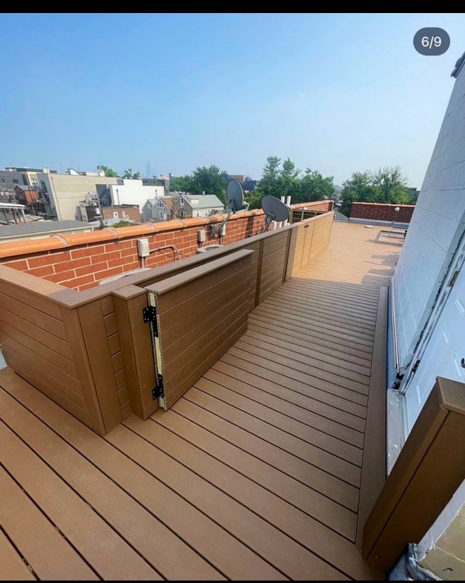 We install beautiful rooftop deckings call today for free evaluation